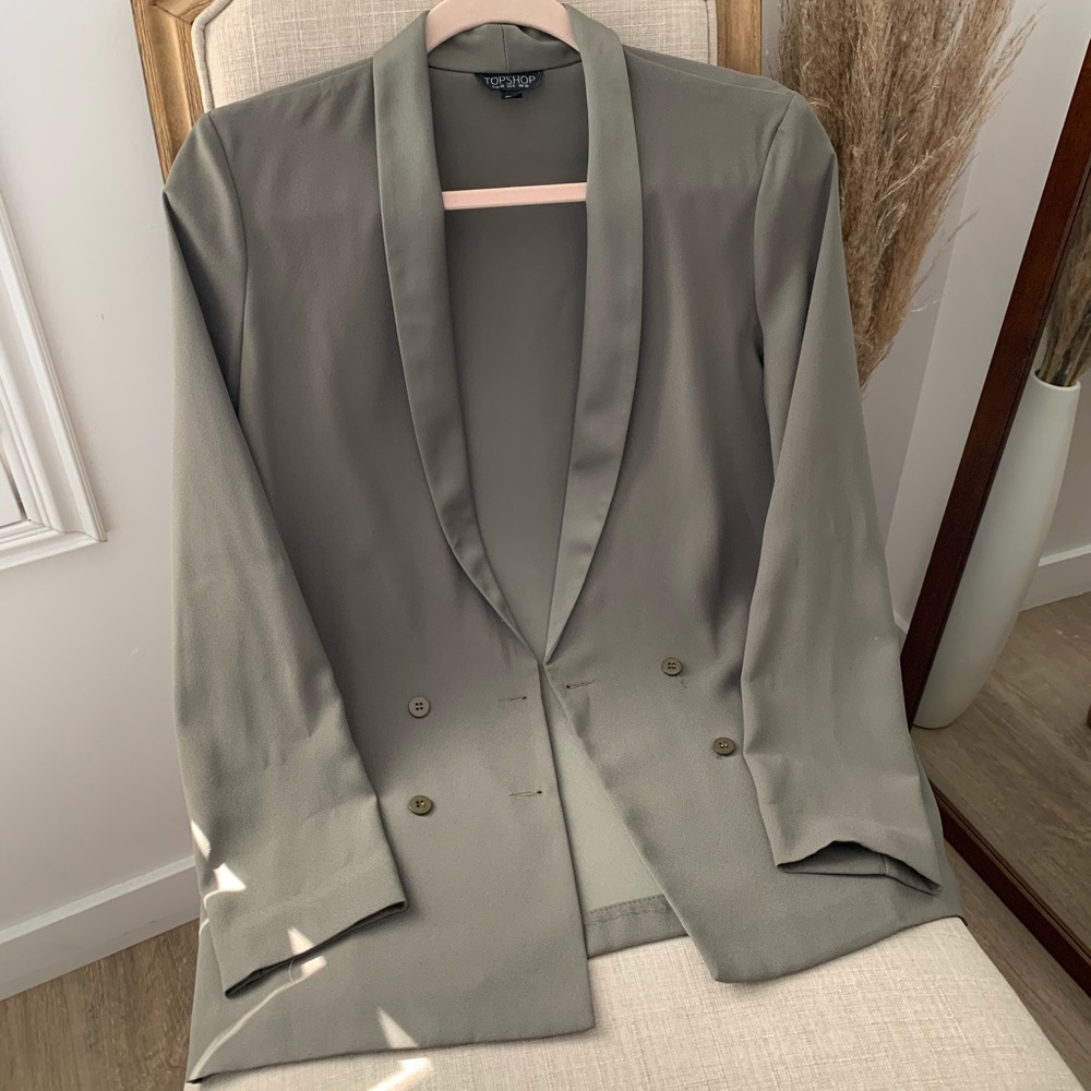 Topshop Olive Blazer